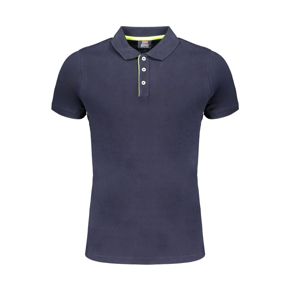 Blue Cotton Polo Shirt