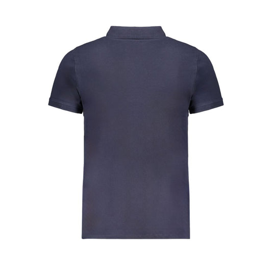 Blue Cotton Polo Shirt