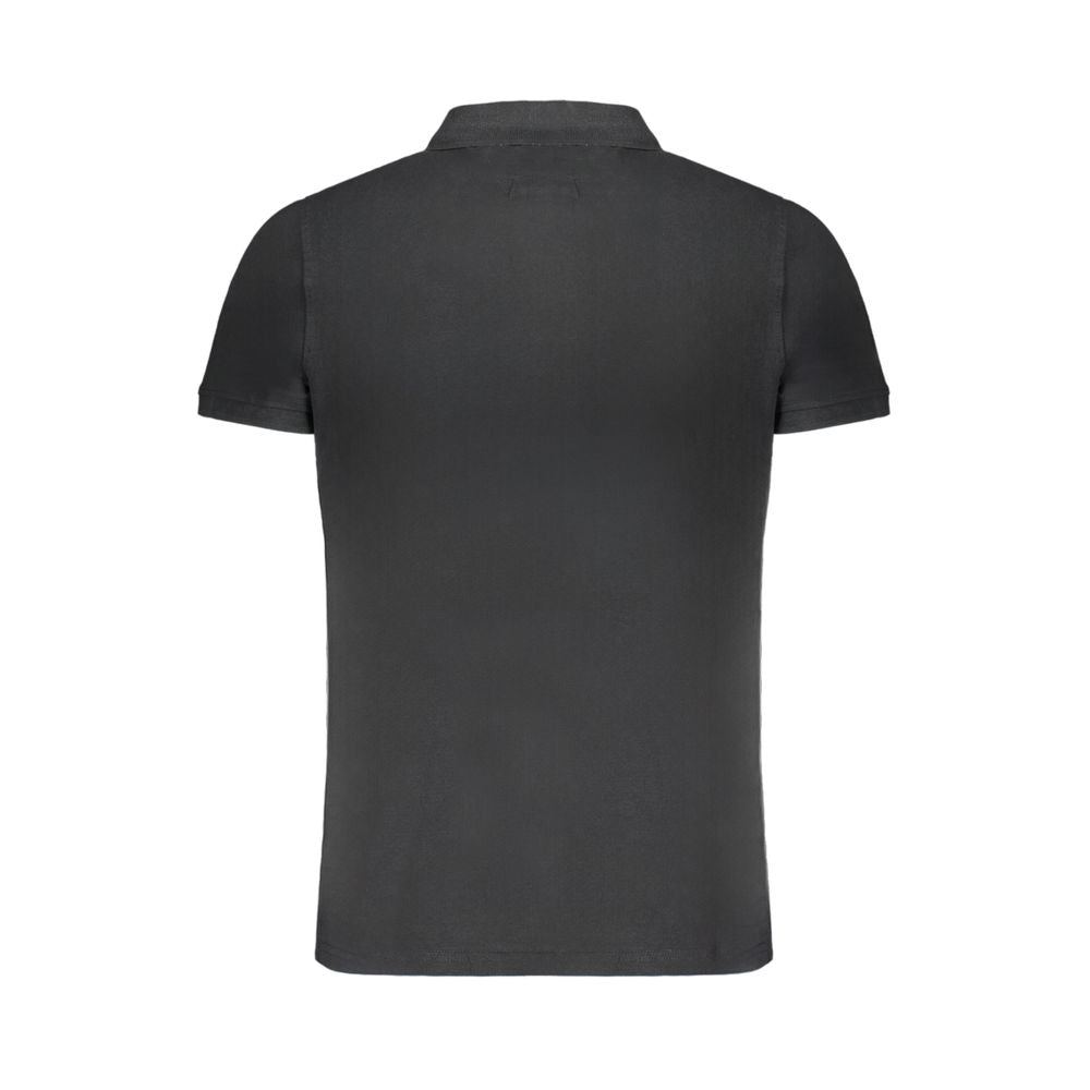 Black Cotton Polo Shirt