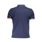 Elegant Blue Contrast Detail Polo Shirt