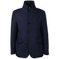 Blue Wool Men Coat