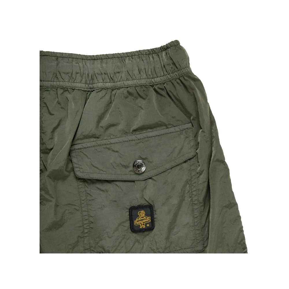 Green Nylon Men Swim Trunk