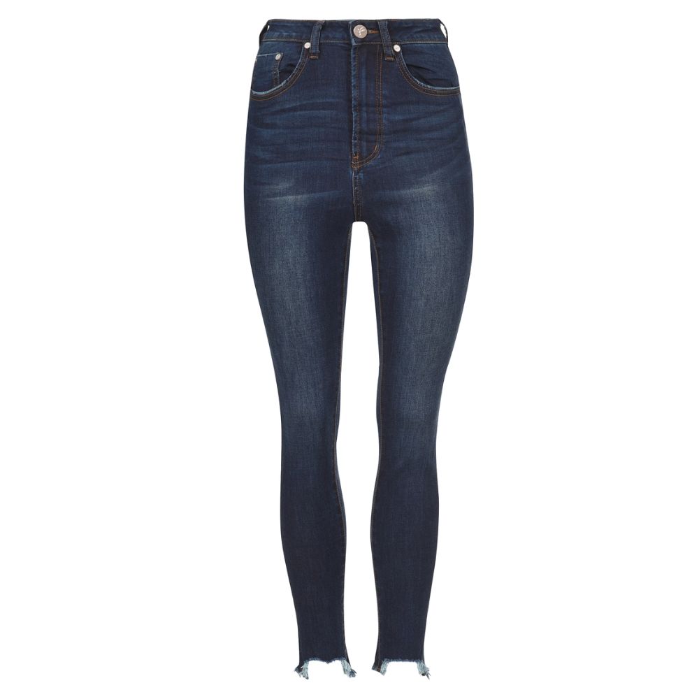 Dark Blue Cotton Women's Skinny Jean