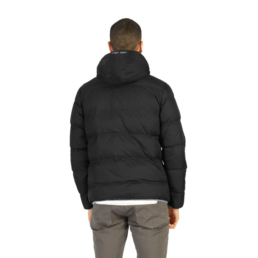 Black Nylon Men Jacket