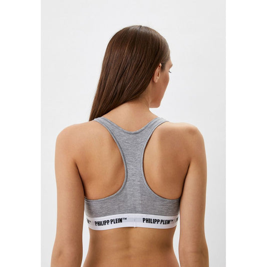 Gray Cotton Women Thong Two-Pack