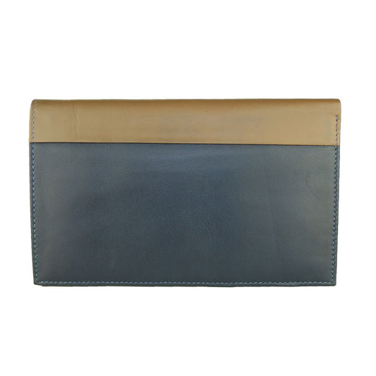 Blue Leather Men Wallet