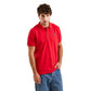 Crimson Cotton Polo with Signature Emblem