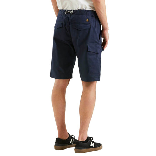 Elegant Blue Cotton Blend Shorts