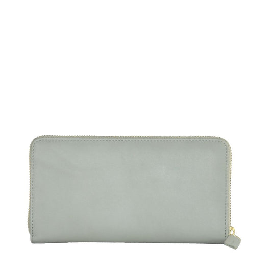 Gray Calfskin Women Wallet