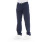 Blue Cotton Men Chino Pants