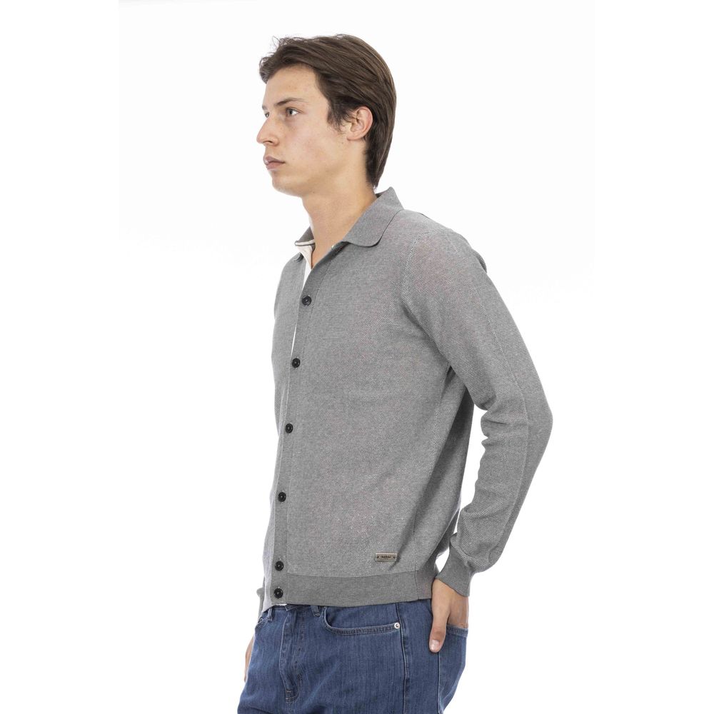 Gray Cotton Men Shirt