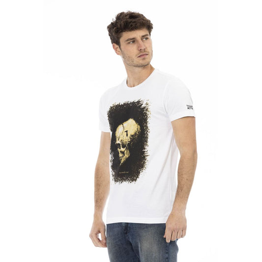 White Cotton Men T-Shirt