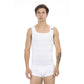 White Cotton Men Tank Top