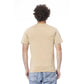 Beige Cotton Men T-Shirt