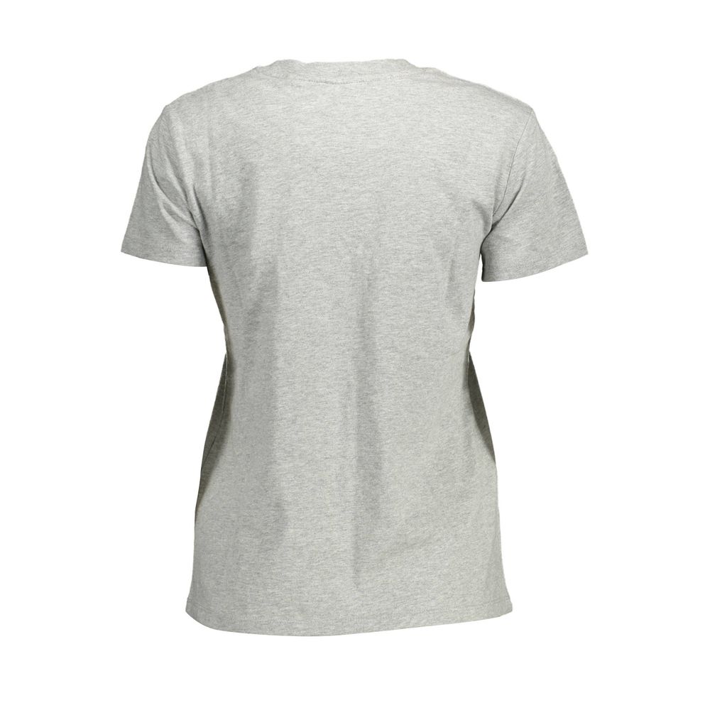 "Gray Cotton Women T-Shirt"