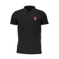 Black Cotton Men Polo Shirt