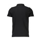 Black Cotton Men Polo Shirt