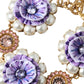 Gold FIORI BLOOMING Floral Baroque Crystals Bracelet