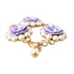 Gold FIORI BLOOMING Floral Baroque Crystals Bracelet