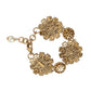 Gold FIORI BLOOMING Floral Baroque Crystals Bracelet