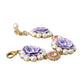 Gold FIORI BLOOMING Floral Baroque Crystals Bracelet