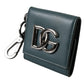 Green Calfskin Leather DG Logo Keyring Coin Purse Wallet