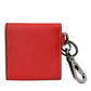 Red Calfskin Leather DG Logo Keyring Coin Purse Wallet