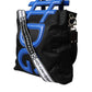 Black Nylon Blue Leather Hashtag Shopping Tote Bag