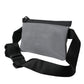 Gray Neoprene Logo Zip Waist Fanny Pack Belt Pouch Bag