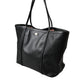 Black Leather Miss Escape Shopping Tote Women Bag