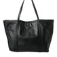 Black Leather Miss Escape Shopping Tote Women Bag