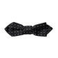 Black Silk Polka Dot Adjustable Neck Men Papillon Bow Tie