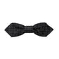 Black Silk Polka Dot Adjustable Neck Men Papillon Bow Tie