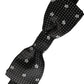 Black Silk Floral Adjustable Neck Men Papillon Bow Tie