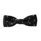 Black Silk Floral Adjustable Neck Men Papillon Bow Tie