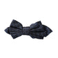 Navy Blue Silk Patterned Adjustable Men Papillon Bow Tie