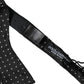 Black Silk Polka Dot Slim Skinny Necktie Men Bow Tie