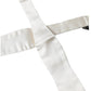 White Silk Slim Skinny Necktie Men Bow Tie