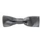 Gray Satin Silk Adjustable Neck Men Papillon Bow Tie