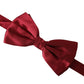 Red Satin Silk Adjustable Neck Men Bow Tie