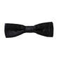 Black Silk Patterned Adjustable Neck Men Bow Tie