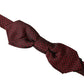 Red Silk Fantasy Adjustable Neck Men Bow Tie