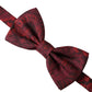 Red Silk Floral Adjustable Neck Men Bow Tie