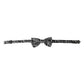 Black Floral Silk Adjustable Neck Men Bow Tie