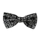 Black Floral Silk Adjustable Neck Men Bow Tie