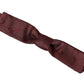 Maroon Floral Silk Adjustable Neck Men Bow Tie