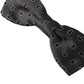 Black Silk Patterned Adjustable Neck Men Bow Tie