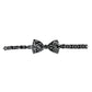 Black White Printed Adjustable Neck Men Bow Tie