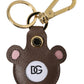 Multicolor Dauphine Calfskin DG Logo Keyring Keychain