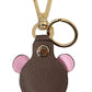 Multicolor Dauphine Calfskin DG Logo Keyring Keychain